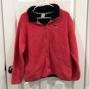 PINK Fuzzy Sherpa Zip-Up